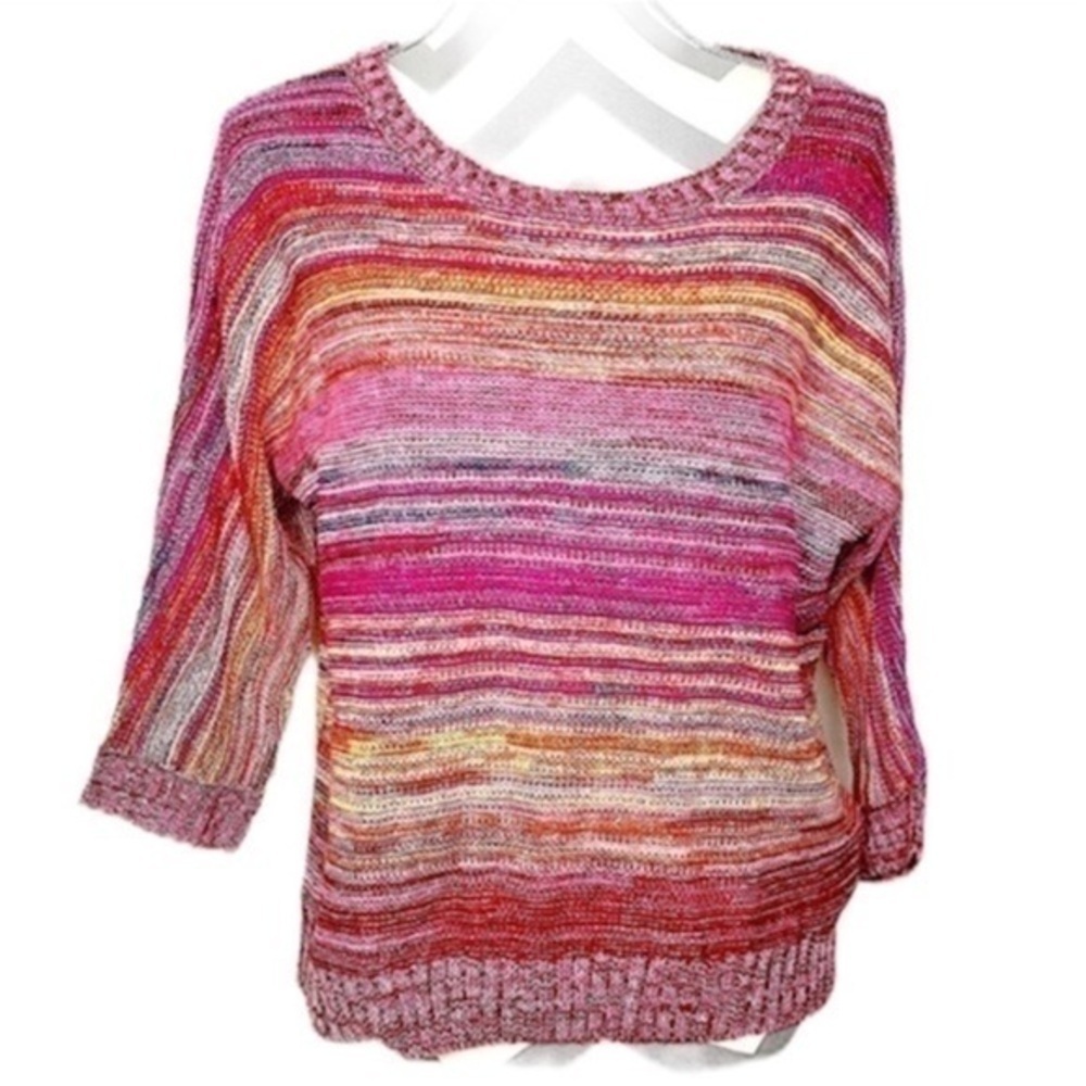 John Paul Richard rainbow knit sweater